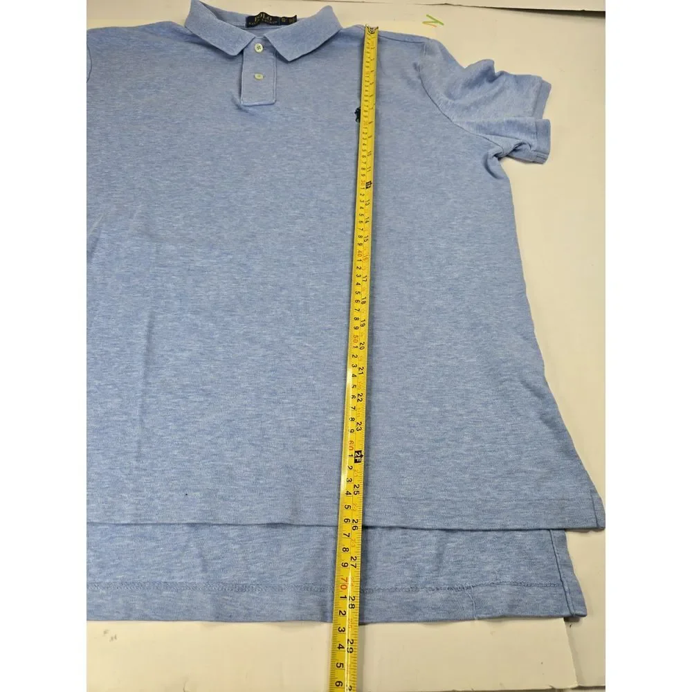 Vtg Ralph Lauren Polo‎ Shirt Men's XL Blue Short Sleeve Classic Fit Casual Golf
